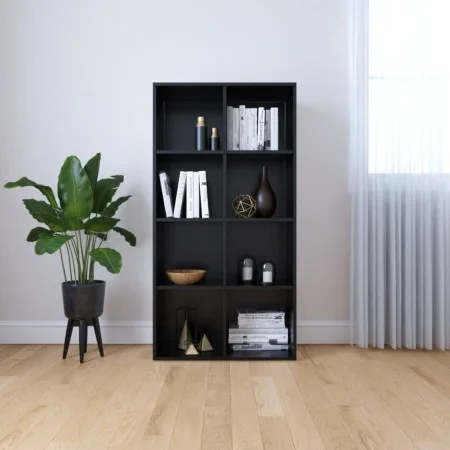 Schwarzes Sperrholzregal/Sideboard 66x30x130 cm von vidaXL, Bücherregale und Regale - Ref: Foro24-800154, Preis: 83,21 €, Rab...