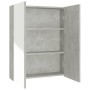 Armario de espejo de baño MDF gris hormigón 60x15x75 cm