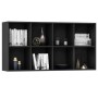 Schwarzes Sperrholzregal/Sideboard 66x30x130 cm von vidaXL, Bücherregale und Regale - Ref: Foro24-800154, Preis: 84,59 €, Rab...