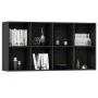 Schwarzes Sperrholzregal/Sideboard 66x30x130 cm von vidaXL, Bücherregale und Regale - Ref: Foro24-800154, Preis: 83,21 €, Rab...