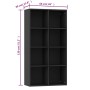 Schwarzes Sperrholzregal/Sideboard 66x30x130 cm von vidaXL, Bücherregale und Regale - Ref: Foro24-800154, Preis: 84,59 €, Rab...