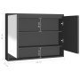 Armario de baño con espejo MDF gris antracita 80x15x60 cm en Tocadores de baño | Comprar online en Foro24