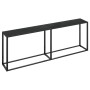 Mesa consola vidrio templado negro 220x35x75,5 cm