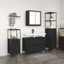 Juego de muebles de baño 3 pcs Roble negro 90 x 34.5 x 60 cm