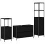 Juego de muebles de baño 3 pcs Roble negro 90 x 34.5 x 60 cm