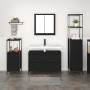 Juego de muebles de baño 3 pcs Roble negro 90 x 34.5 x 60 cm
