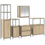 Juego de muebles de baño 5 pcs Beige 76.5 x 35 x 95 cm