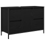 Juego de muebles de baño 2 pcs Roble negro 36 x 35 x 165 cm