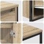 Juego de muebles de baño con cajón 2 pcs Roble Sonoma y Negro
