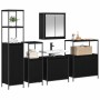 Juego de muebles de baño 5 pcs Roble negro 36 x 35 x 165 cm