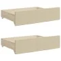 Cajones de cama 2 uds madera de ingeniería y tela color crema de vidaXL, Camas y accesorios - Ref: Foro24-833914, Precio: 45,...