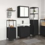 Juego de muebles de baño 3 pcs Roble negro 36 x 35 x 165 cm