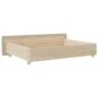 Cajones de cama 2 uds madera de ingeniería y tela color crema de vidaXL, Camas y accesorios - Ref: Foro24-833914, Precio: 45,...