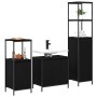 Juego de muebles de baño 3 pcs Roble negro 36 x 35 x 165 cm