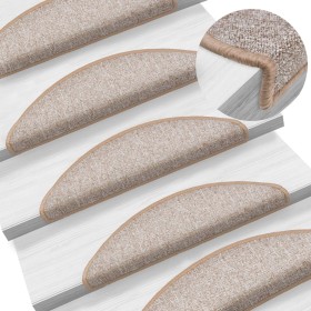 Felpudos para escaleras (15 unidades, 56 x 17 x 3 cm, marrón
