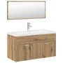 Juego de muebles baño 3 piezas madera ingeniería roble artisan en Muebles de baño | Comprar online en Foro24