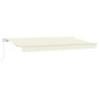 Toldo Retráctil Crema 400 x 200 cm Poliéster y Aluminio