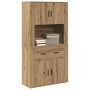 Highboard Roble artisan 80 x 33 x 150 cm Madera contrachapada