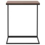Mesa auxiliar de madera contrachapada negro 55x35x66 cm