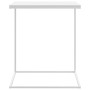 Mesa auxiliar de madera contrachapada blanco 55x35x66 cm
