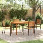 Conjunto de Comedor de Jardín 5 pcs Negro Poliratán
