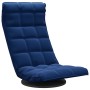 Silla de suelo giratoria de terciopelo azul en Sillas de suelo | Comprar online en Foro24