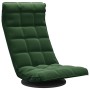 Silla de suelo giratoria de terciopelo verde oscuro en Sillas de suelo | Comprar online en Foro24