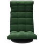 Silla de suelo giratoria de terciopelo verde oscuro en Sillas de suelo | Comprar online en Foro24