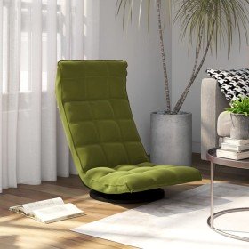 Silla de suelo giratoria de terciopelo verde claro en Sillas de suelo | Comprar online en Foro24