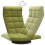 Silla de suelo giratoria de terciopelo verde claro en Sillas de suelo | Comprar online en Foro24