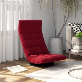 Silla de suelo giratoria de terciopelo rojo tinto en Sillas de suelo | Comprar online en Foro24