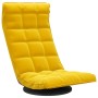 Silla de suelo giratoria de terciopelo amarillo en Sillas de suelo | Comprar online en Foro24