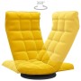 Silla de suelo giratoria de terciopelo amarillo en Sillas de suelo | Comprar online en Foro24