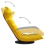 Silla de suelo giratoria de terciopelo amarillo en Sillas de suelo | Comprar online en Foro24