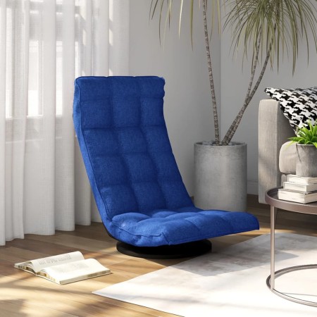 Silla de suelo giratoria de tela azul en Sillas de suelo | Comprar online en Foro24