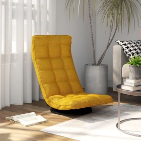 Silla de suelo giratoria de tela amarillo mostaza en Sillas de suelo | Comprar online en Foro24