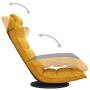 Silla de suelo giratoria de tela amarillo mostaza en Sillas de suelo | Comprar online en Foro24