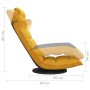 Silla de suelo giratoria de tela amarillo mostaza en Sillas de suelo | Comprar online en Foro24