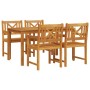Conjunto de Comedor de Jardín 5 pcs Marrón
