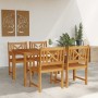 Conjunto de Comedor de Jardín 5 pcs Marrón