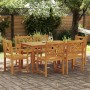 Conjunto de Comedor de Jardín 7 pcs Marrón