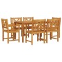 Conjunto de Comedor de Jardín 7 pcs Marrón