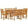 Conjunto de Comedor de Jardín 7 pcs Marrón