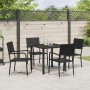 Conjunto de Comedor de Jardín 5 pcs Negro Poliratán