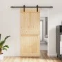Puerta corredera con herrajes madera maciza de pino 85x210 cm de vidaXL, Puertas - Ref: Foro24-3202973, Precio: 151,54 €, Des...