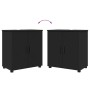 Juego de muebles de baño con puerta 2 pcs Negro 61 x 35 x 64 cm