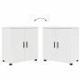 Juego de muebles de baño 2 pcs Blanco brillante 61 x 35 x 64 cm