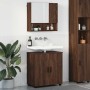 Juego de muebles de baño 2 pcs Marrón roble 61 x 35 x 64 cm
