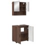 Juego de muebles de baño 2 pcs Marrón roble 61 x 35 x 64 cm