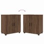 Juego de muebles de baño 2 pcs Marrón roble 61 x 35 x 64 cm